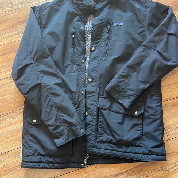 Patagonia isthmus parka Men’s Size Large Black Jacket - Picture 4 of 13